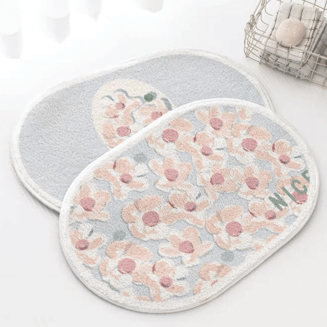 파스텔 플라워  발매트 미니러그 주방 침실러그