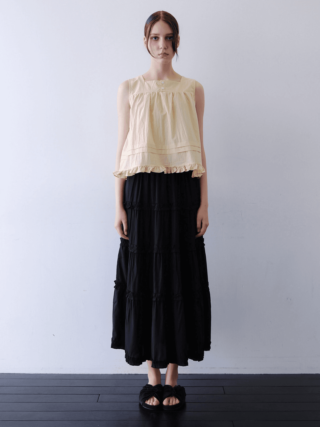 FRILL SLEEVELESS YELLOW