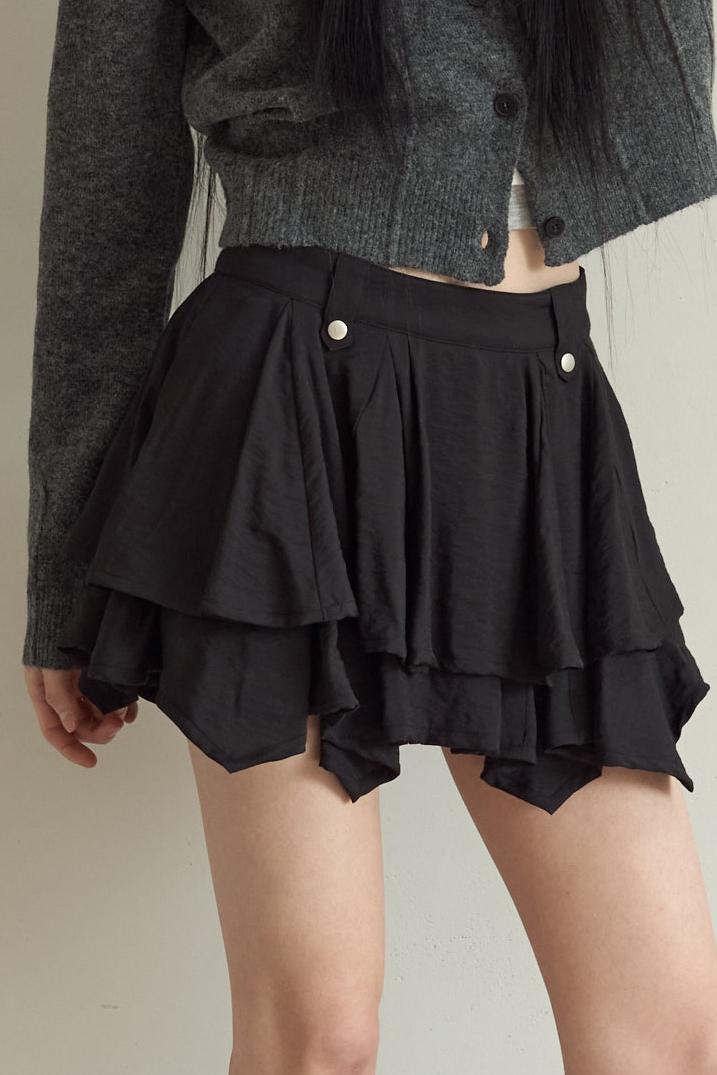 LAYER MINI SKIRT / BLACK