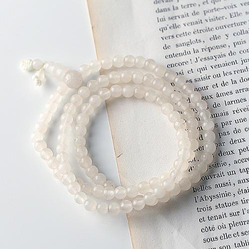 백수정 108 3단 손목염주 합장주 팔찌