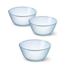 시맥스 프로즌 내열강화유리 샐러드 믹싱볼 3p