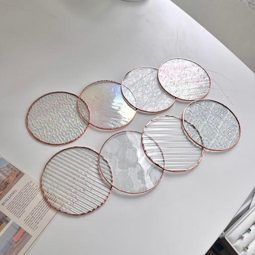 [트레이] 스테인드글라스 원형 트레이