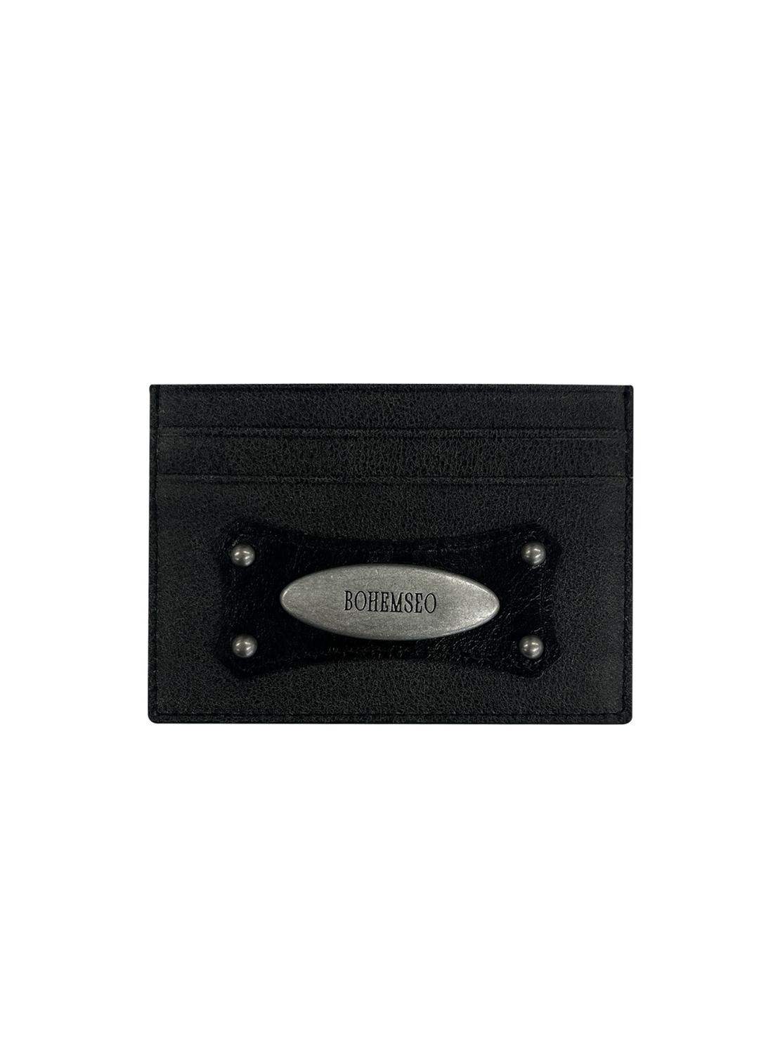 WESTERN CARD WALLET, VINTAGE BLACK