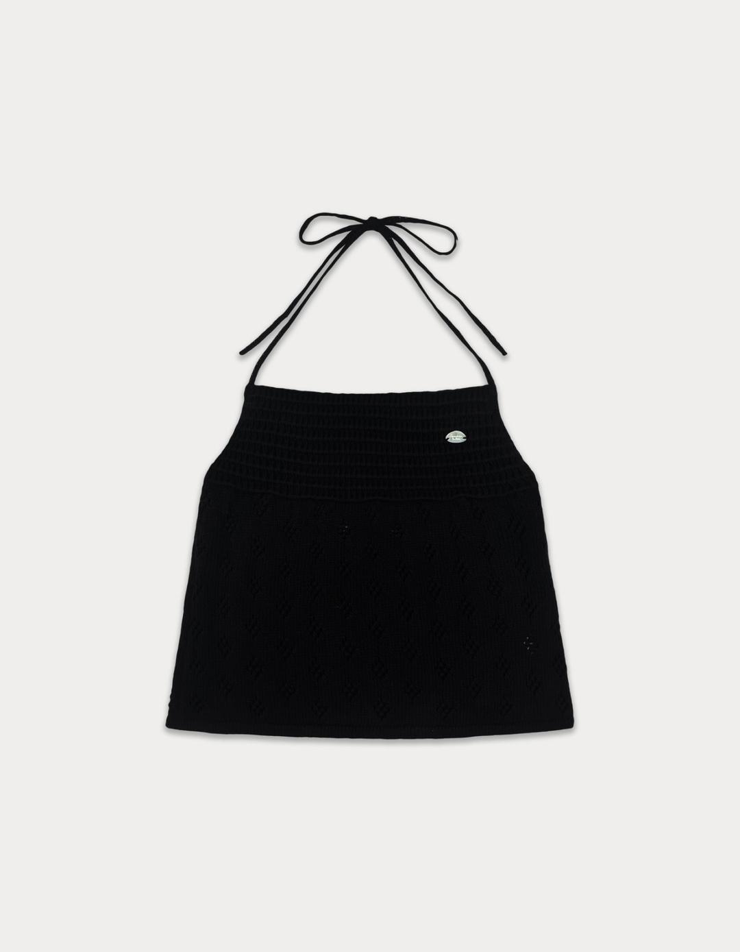 2nd / Skashi Halter Neck Knit Sleeveless - Black