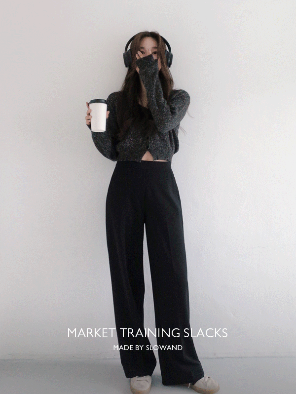 [15만장돌파!교복슬랙스] #SLOWMADE. 마켓 와이드 트레이닝슬랙스 (+롱ver) - 2 size