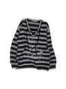 STRIPE V-NECK MTM / BLACK