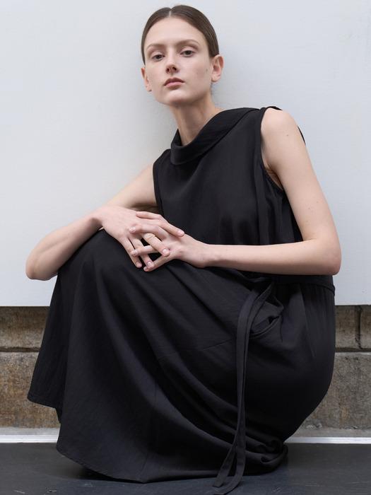 하이넥 맥시 원피스 블랙 amr2062