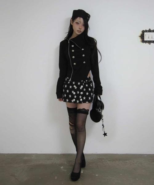 NAPOLEON HIGH-NECK JACKET / BLACK