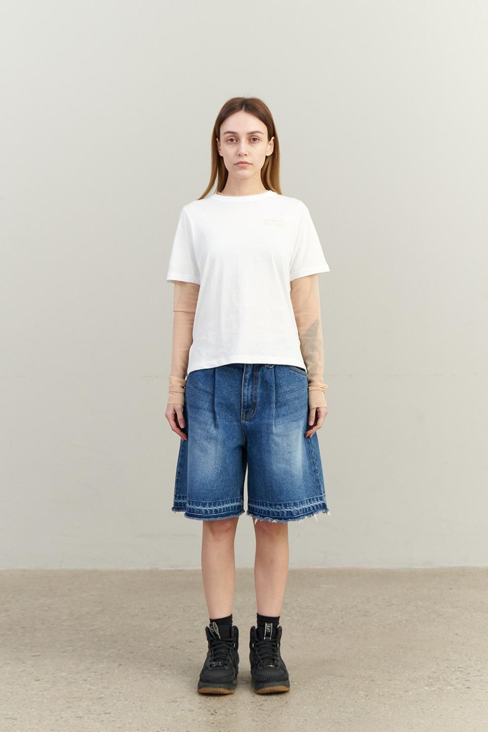 Mineral slit T-shirt (White)