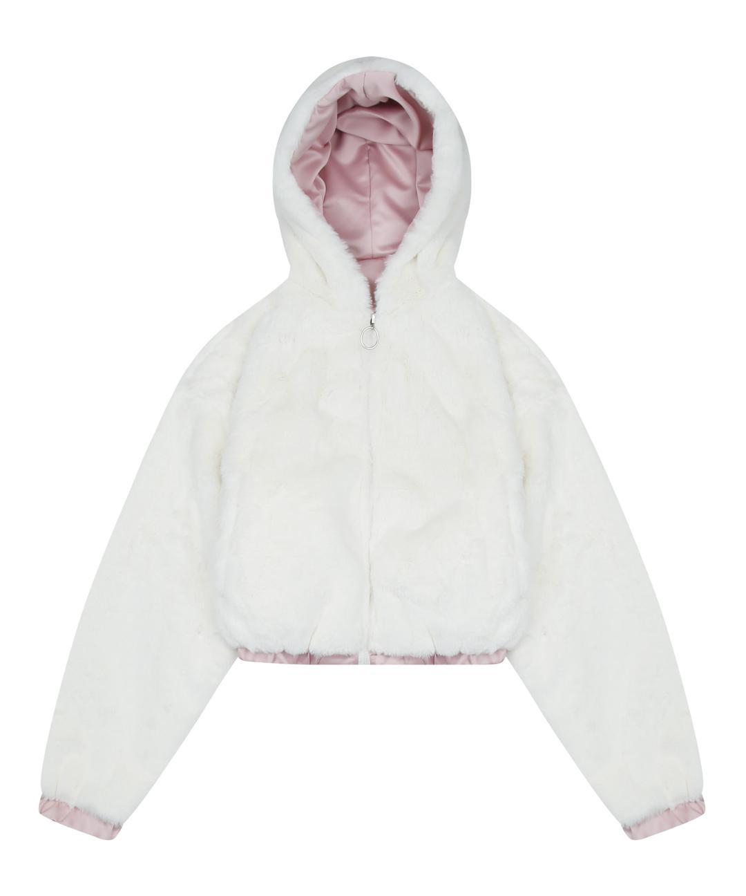 젤리켓 리버시블 퍼 후드 자켓 아이보리