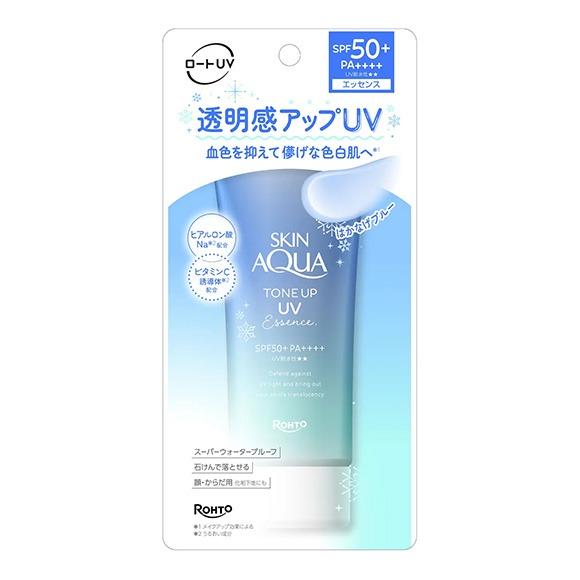 로토 스킨아쿠아 톤 업 UV 에센스 SPF50+ PA++++ 하카나게 블루