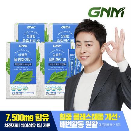 GNM 상쾌한 슬림화이바 차전자피 식이섬유 가루 4박스(총 120포)