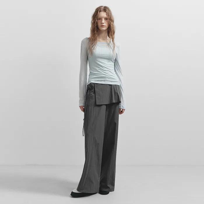 Layered Wide Pants VW5SL454_2color