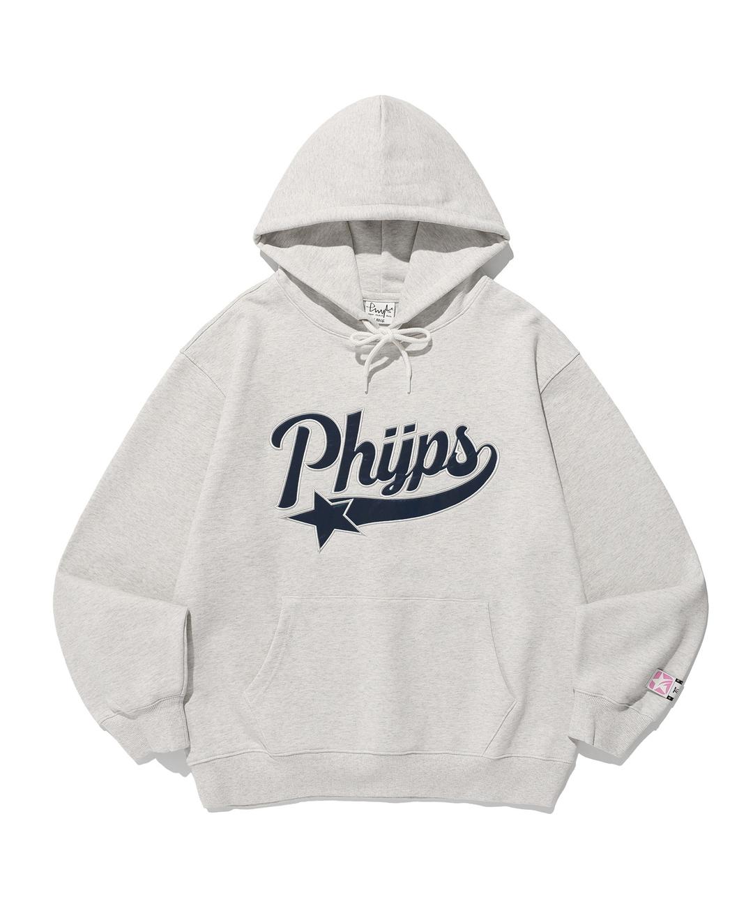 APPLIQUE STAR TAIL HOODIE OATMEAL