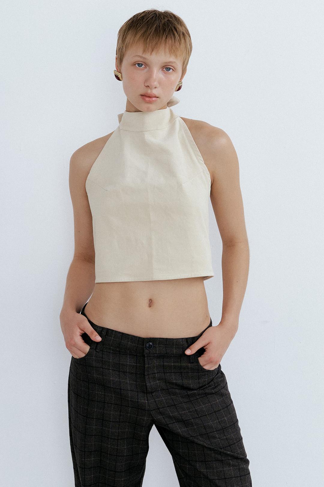 Corduroy Halter Top_Vanilla Cream