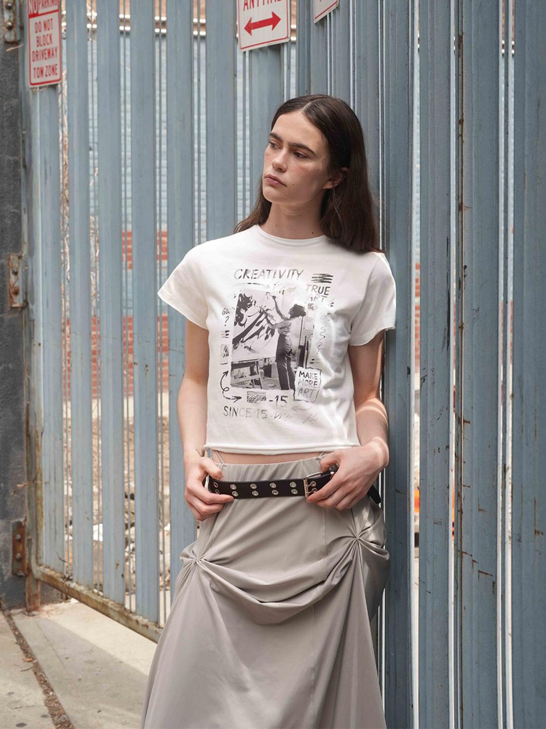 [바로배송] [by Atelier] BLOOKLYN CROP T-SHIRT