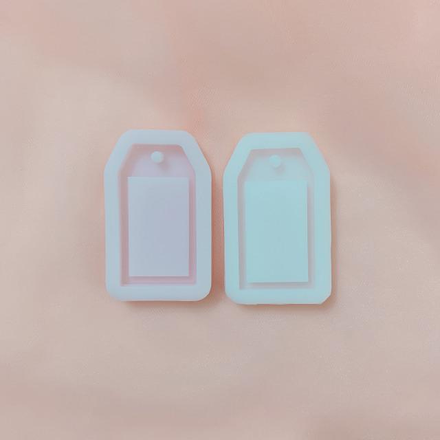 사각태그 키링 실리콘 몰드 레진공예 resin mold