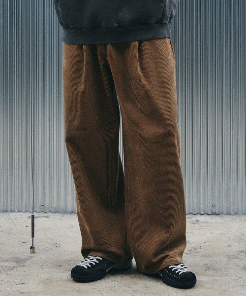 원턱 코듀로이 팬츠 코코아