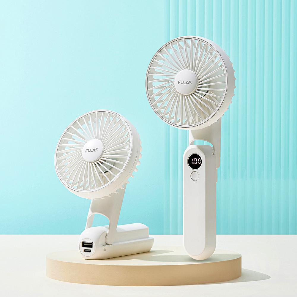 풀라스 5단 휴대용 선풍기 폴더블 대용량 화이트 FL-PF4000