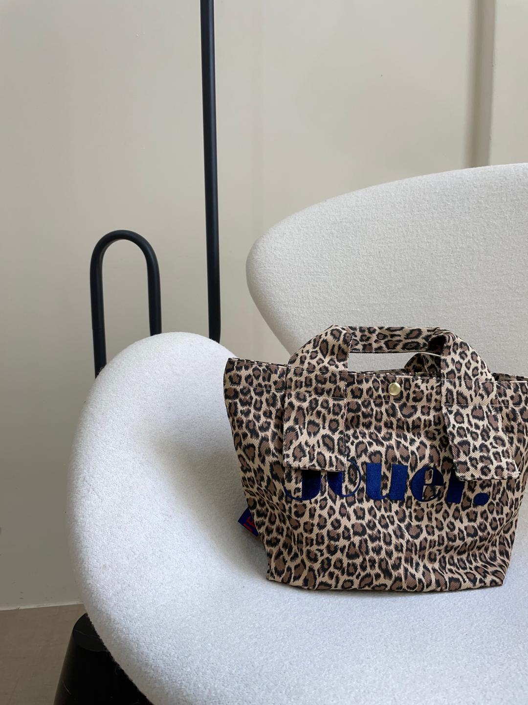 JOUER.쥬에  스몰 토트백_레오파드