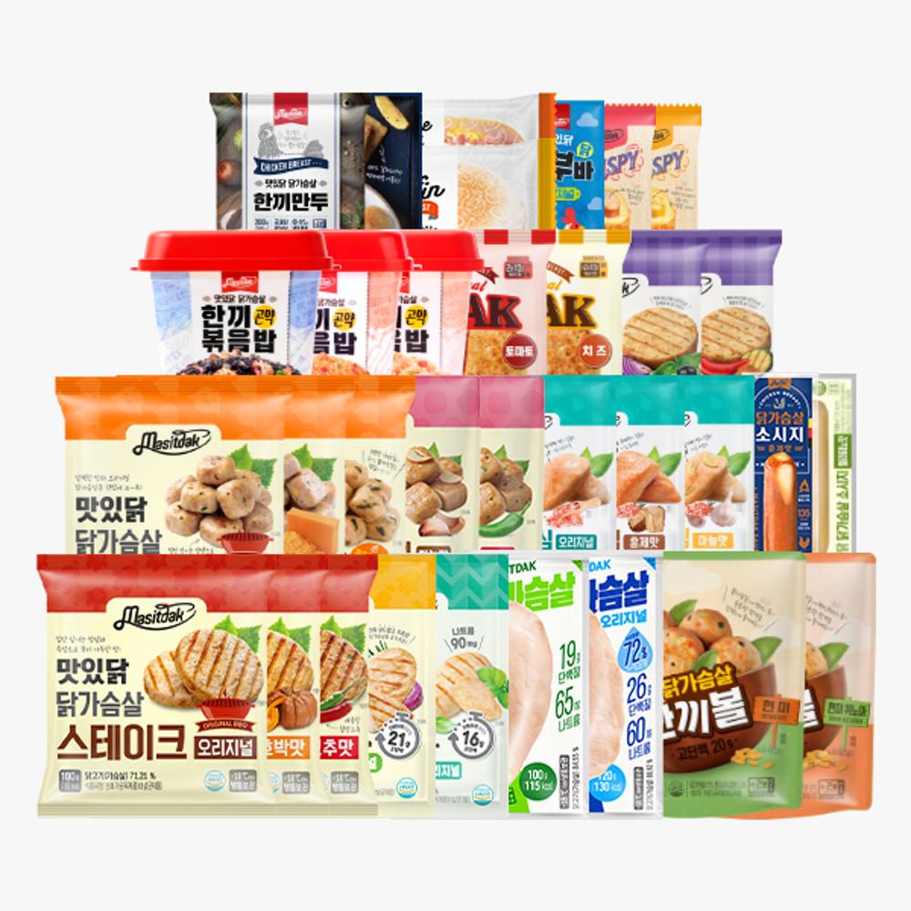 맛있닭 닭가슴살 59종 / 소세지 스테이크 스팀 수비드 훈제 저염 냉동