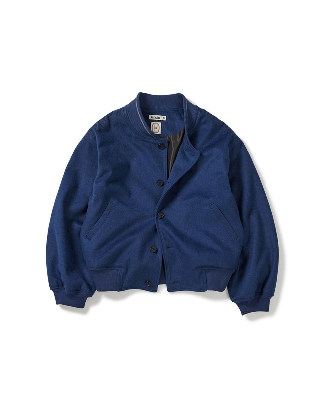 Wool blouson jacket / Deep blue