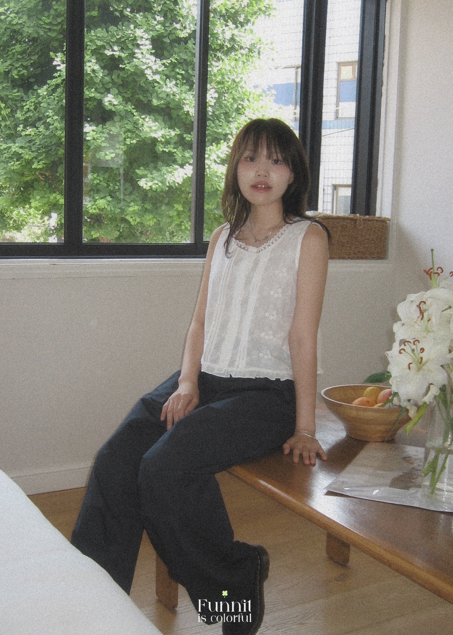 Made Barney flower lace Bl - Ivory 바로 출고 가능 !!!!