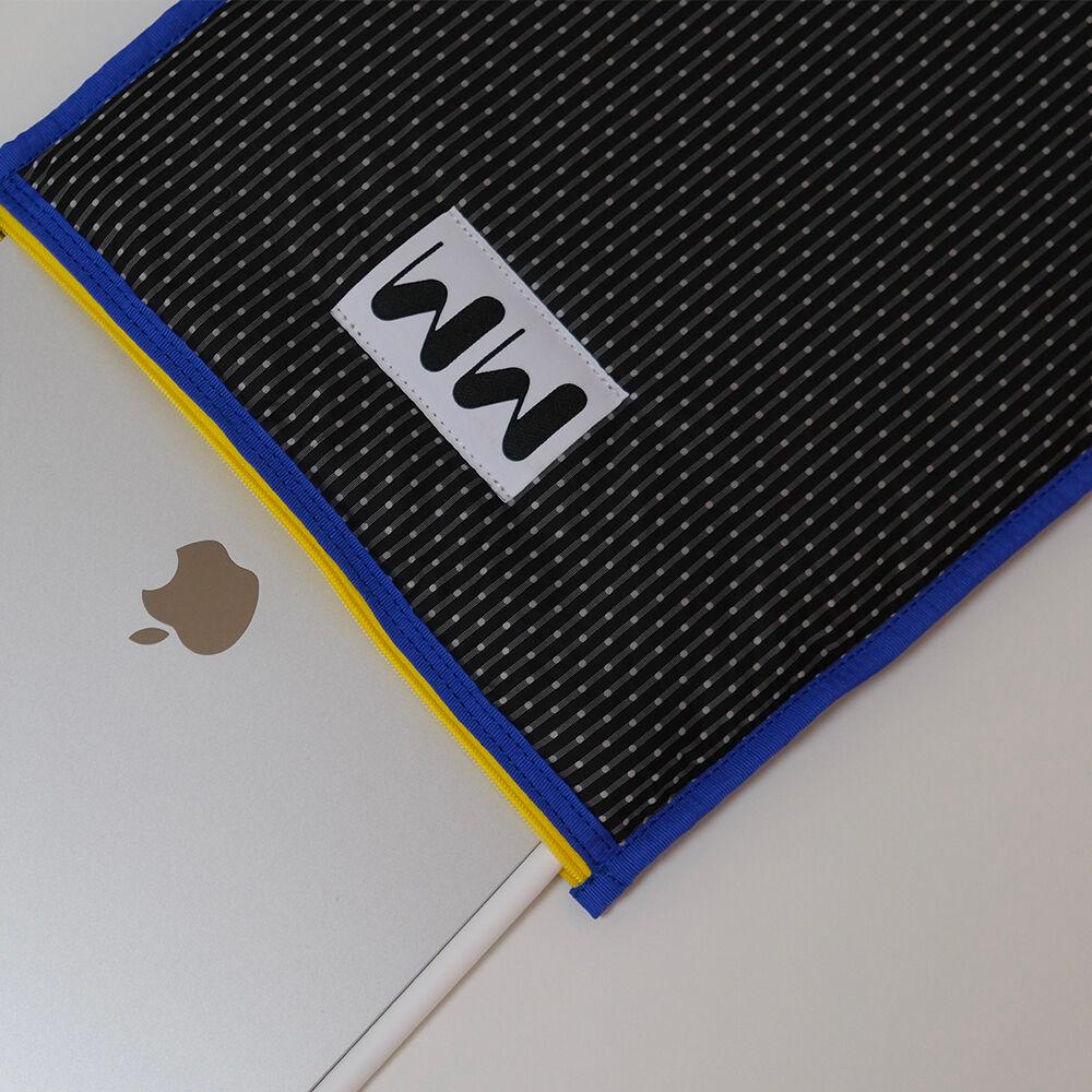 Fluffy Shield for iPad Pouch Black&Blue