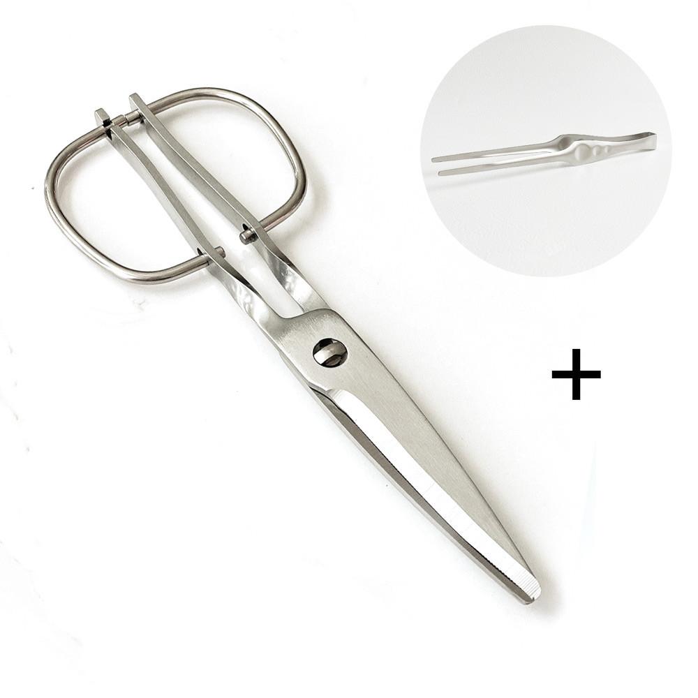 어울 국산 올스테인레스 캠핑 주방  식 고기 분리 세척 가위