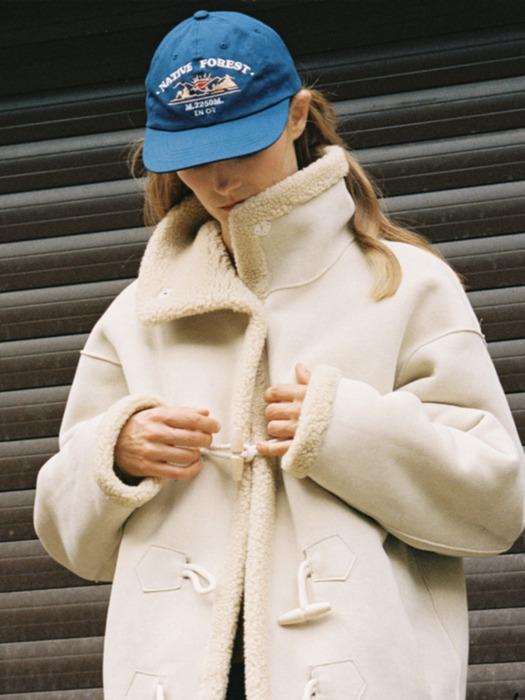 [단독] REVERSIBLE MUSTANG WOOL COAT - IVORY