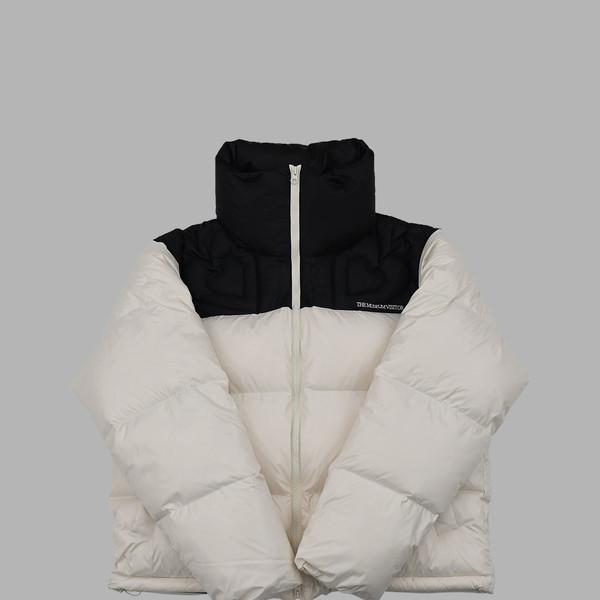 HEART STITCHED PUFFER DOWN JACKET (IVORY)