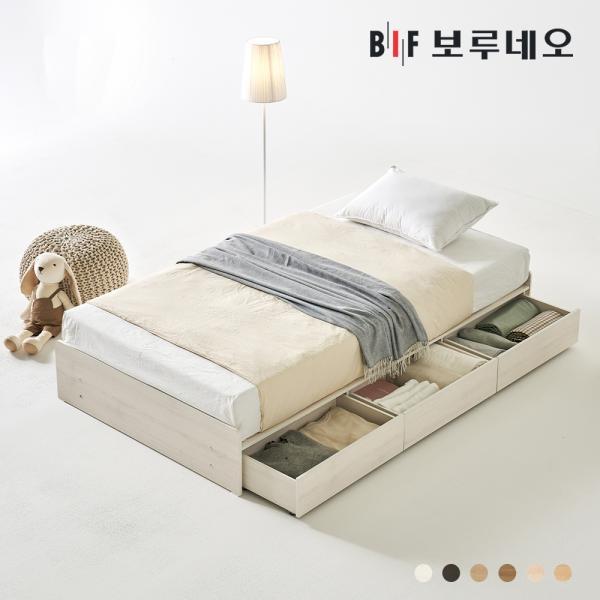 그린Po 무헤드 3서랍 수납 침대 프레임 SS