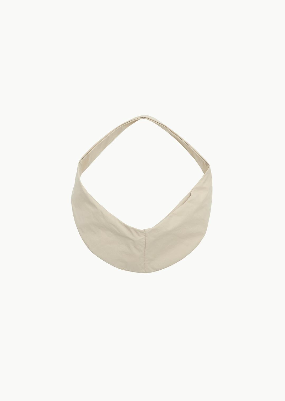 no.297 small crossed fabric bag, stone