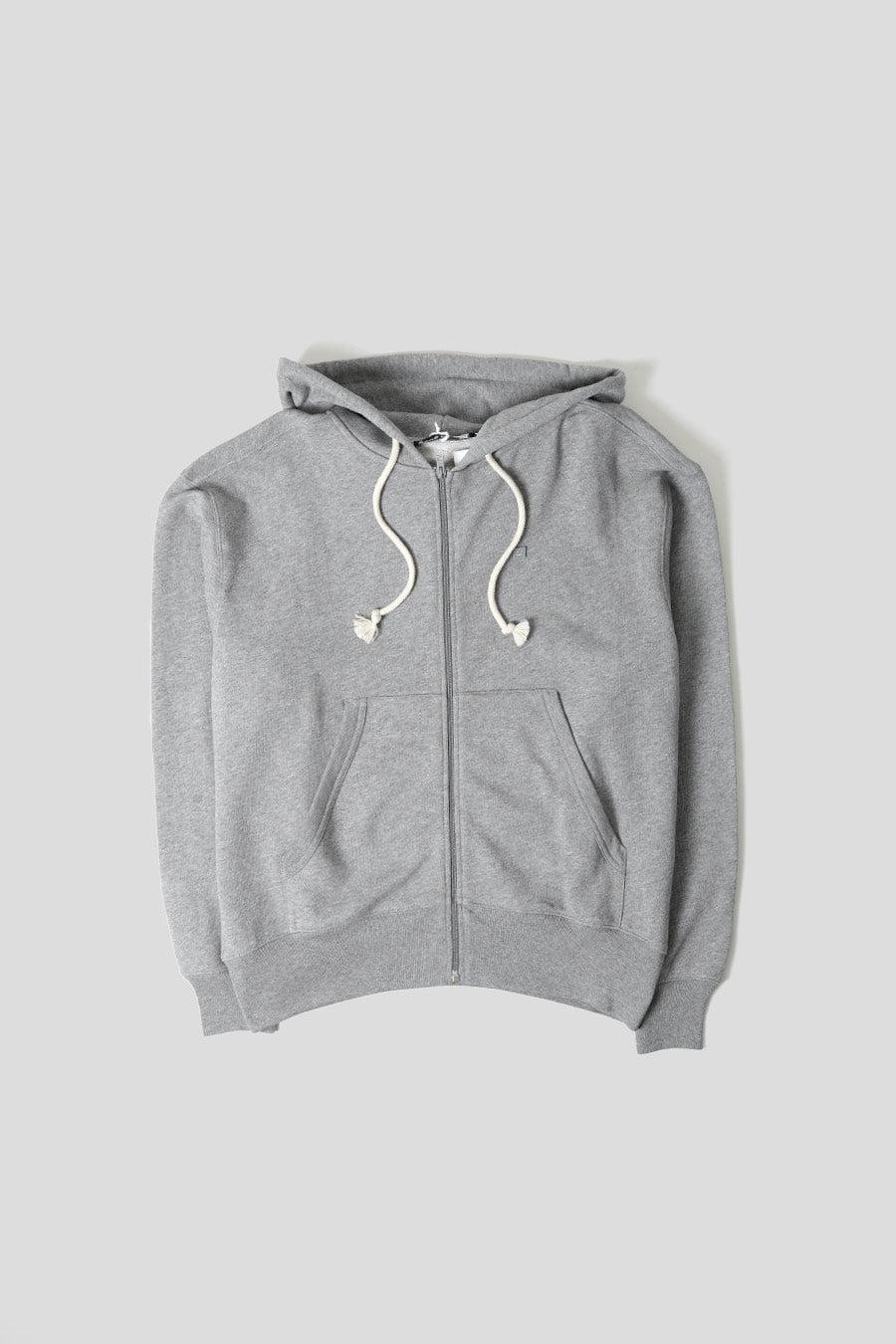 HOODIE ZIP FACE GRIS CLAIR - L