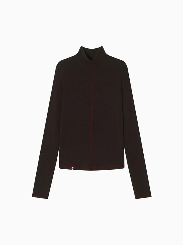 Finger Hole Turtleneck TOP_Brown