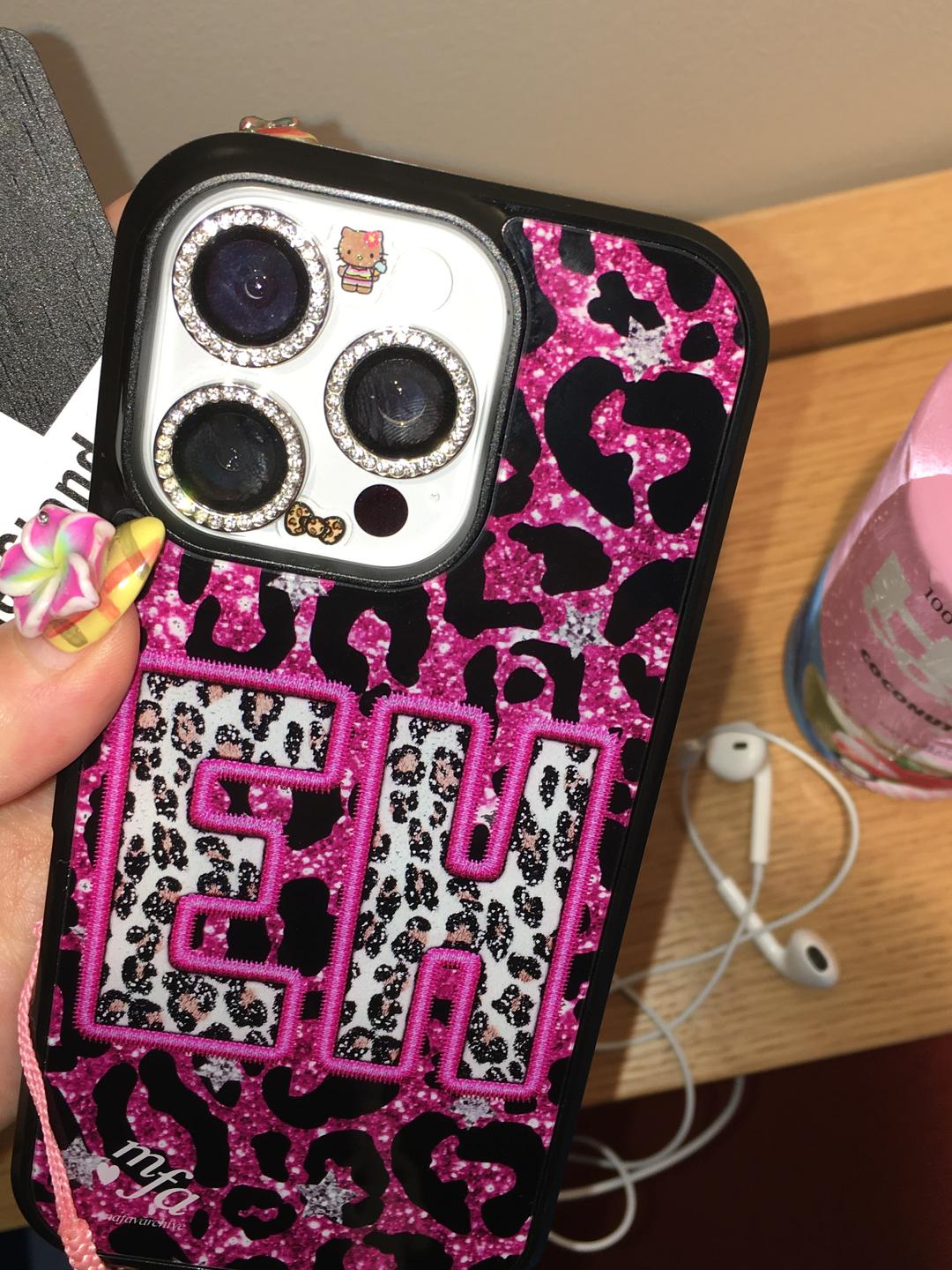 custom girl leopard magsafe glass case
