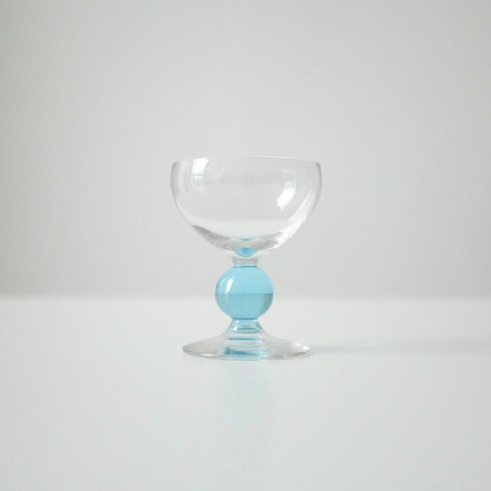 [B-Grade vintage] Turquoise blue ball glass 터콰이즈 블루 볼 글라스