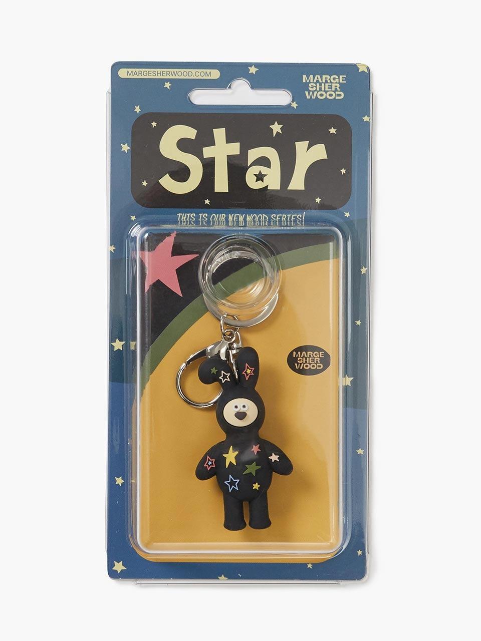 WOOD_star keyring