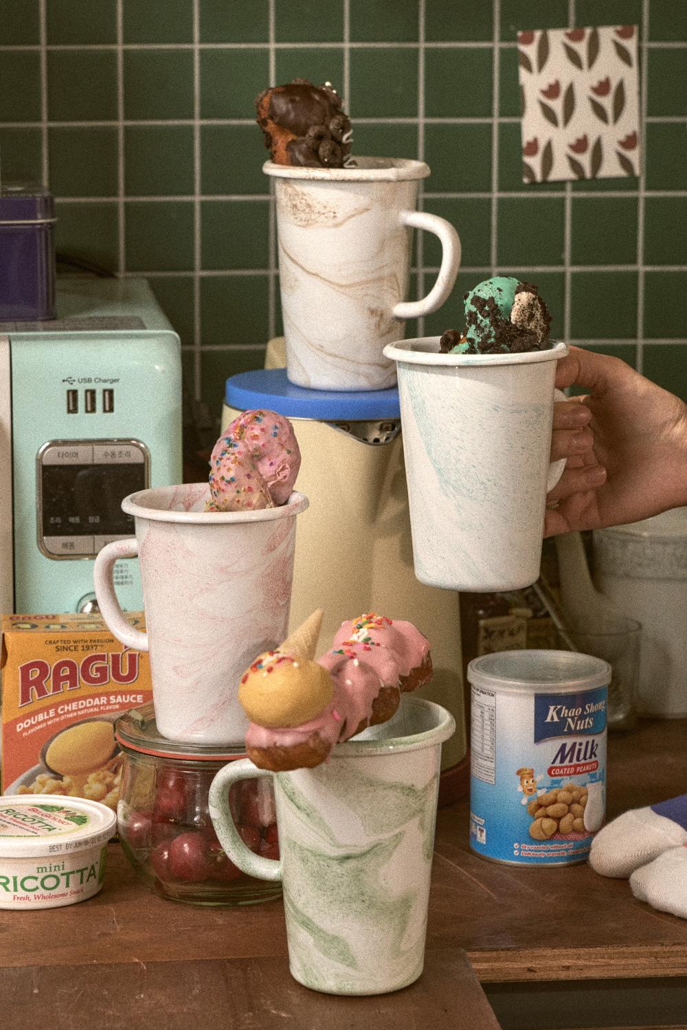 에딩 마블웨이 핸들 롱텀블러 450ml 4 COLOR