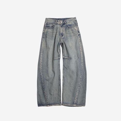커브드 헤리티지 데님 팬츠 (빈티지 블루)