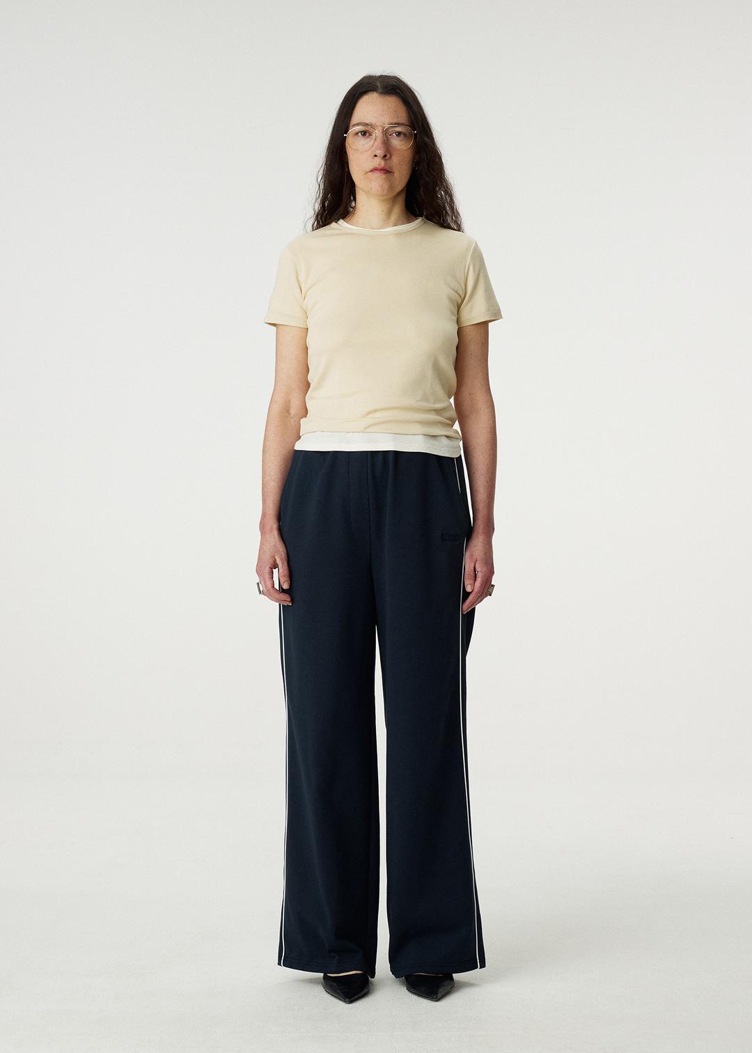 Lined Sweat Track Pants, Navy