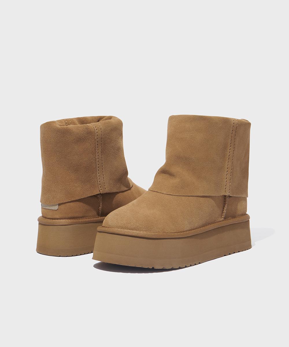 [NEW 15% I 11.05 이내 출고] MAXI FOLDED BOOTS SHORT(6inch) - CHESTNUT