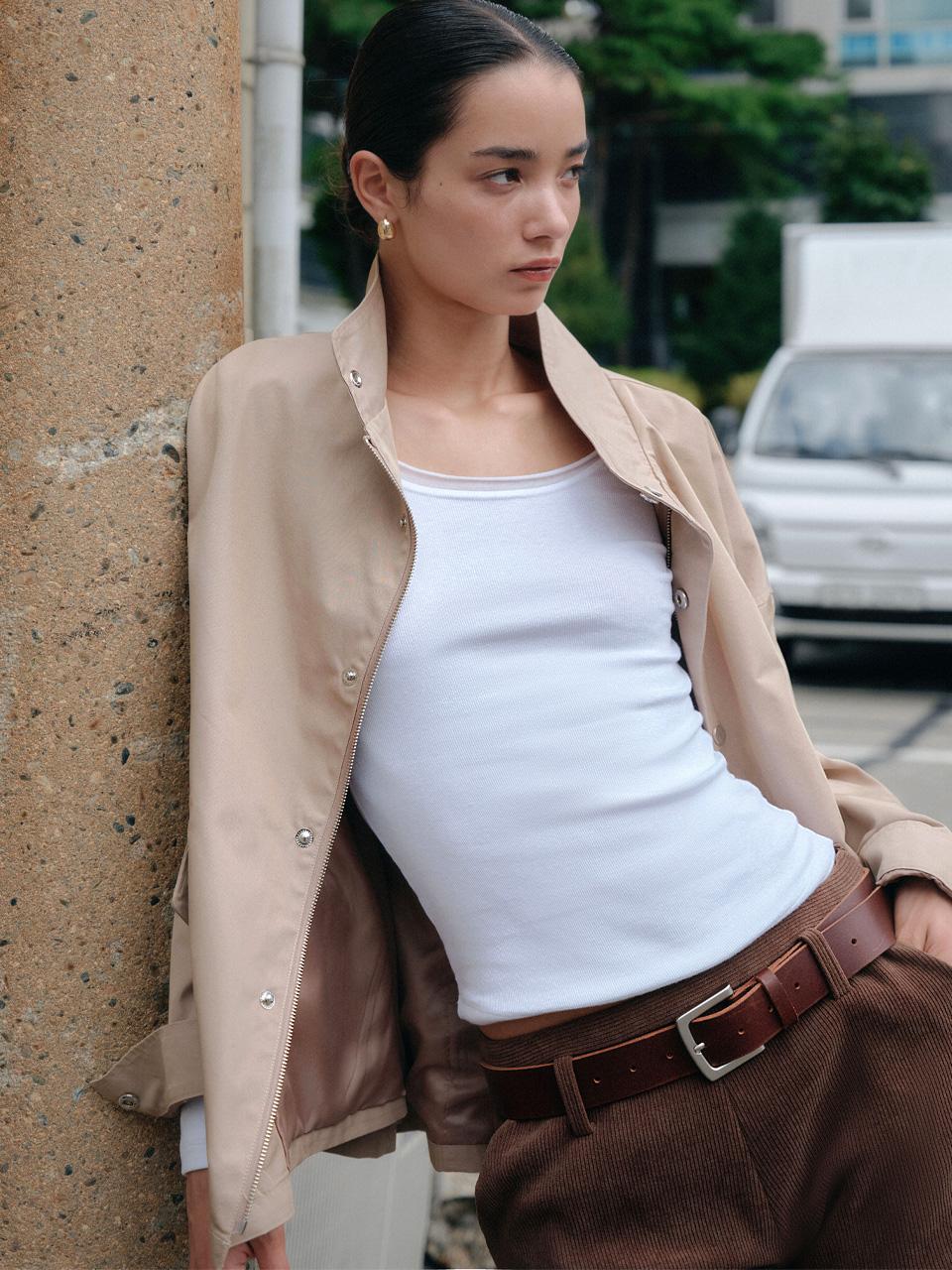 NOA COW LEATHER BELT_DARK BROWN