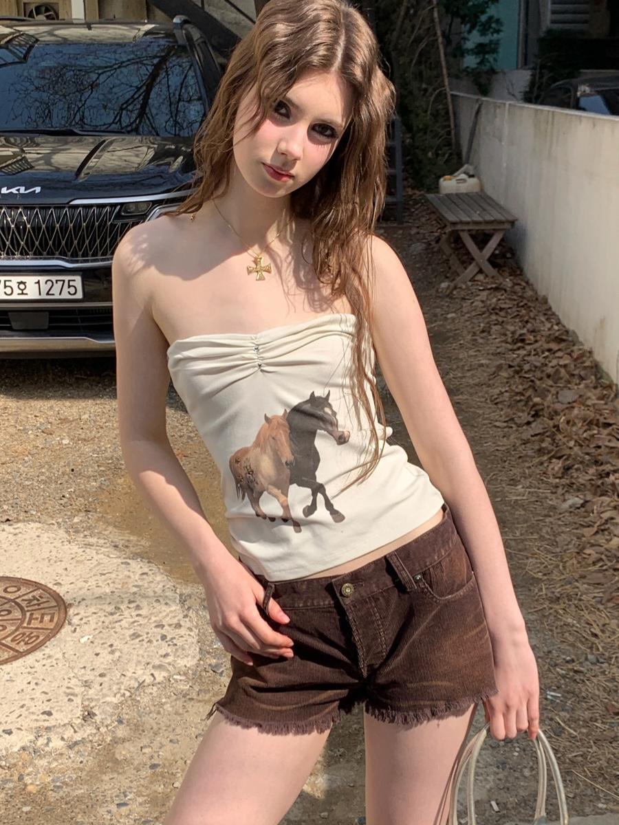 Omnivorous Universe Pony Print Tube Top