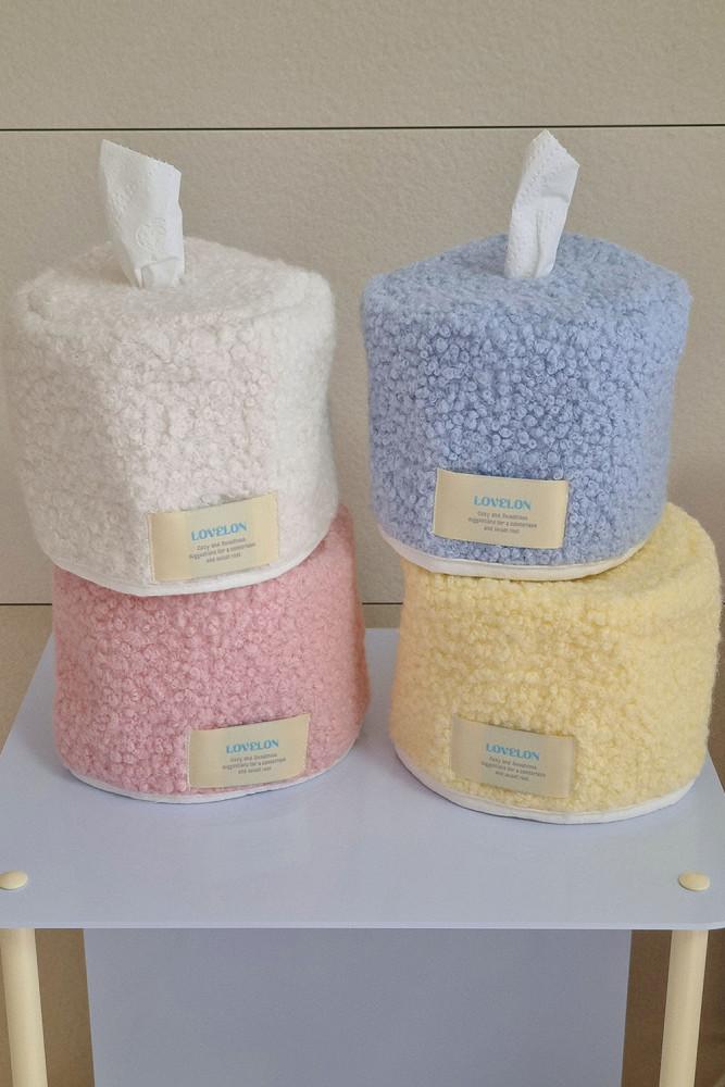 뽀리 원형티슈 커버 두루마리휴지 케이스