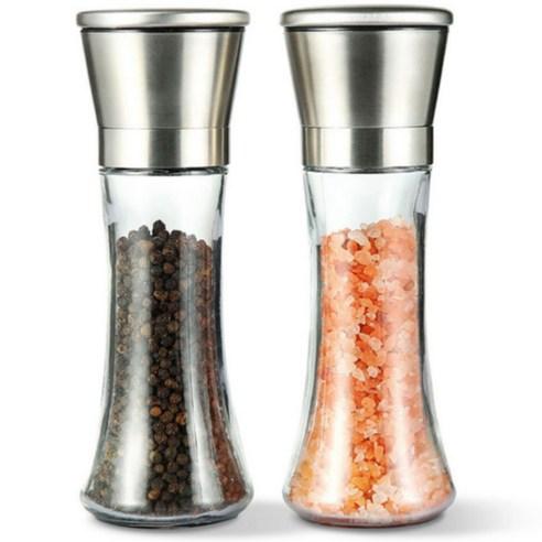 조니프리 스테인레스 소금 후추 그라인더 304, 210ml, 2개 - 후추그라인더/페퍼밀 | 쿠팡