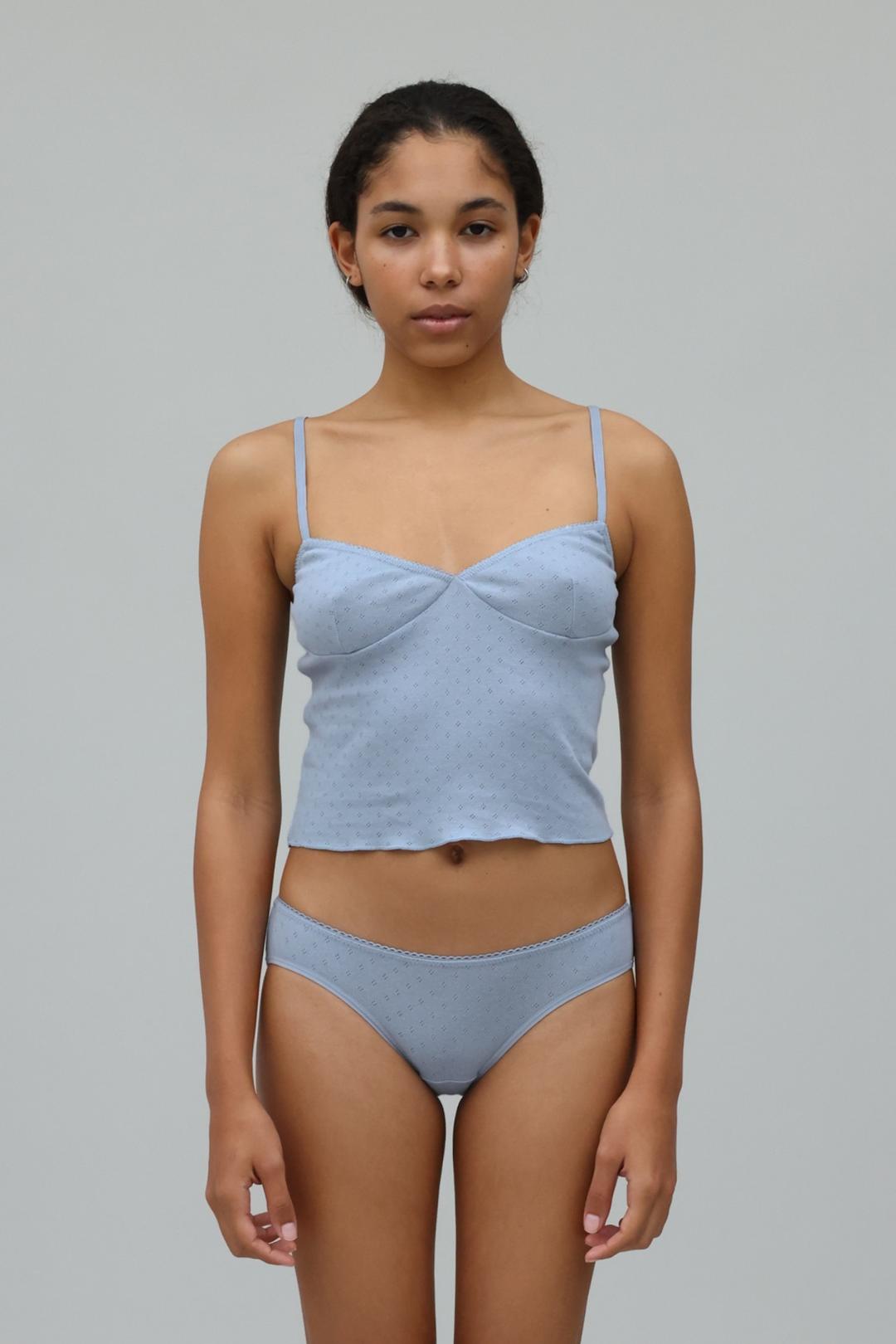 Hailey Cotton Top - Sky