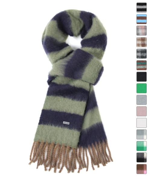 [UNISEX]로고 자수 볼드 롱 머플러_19color