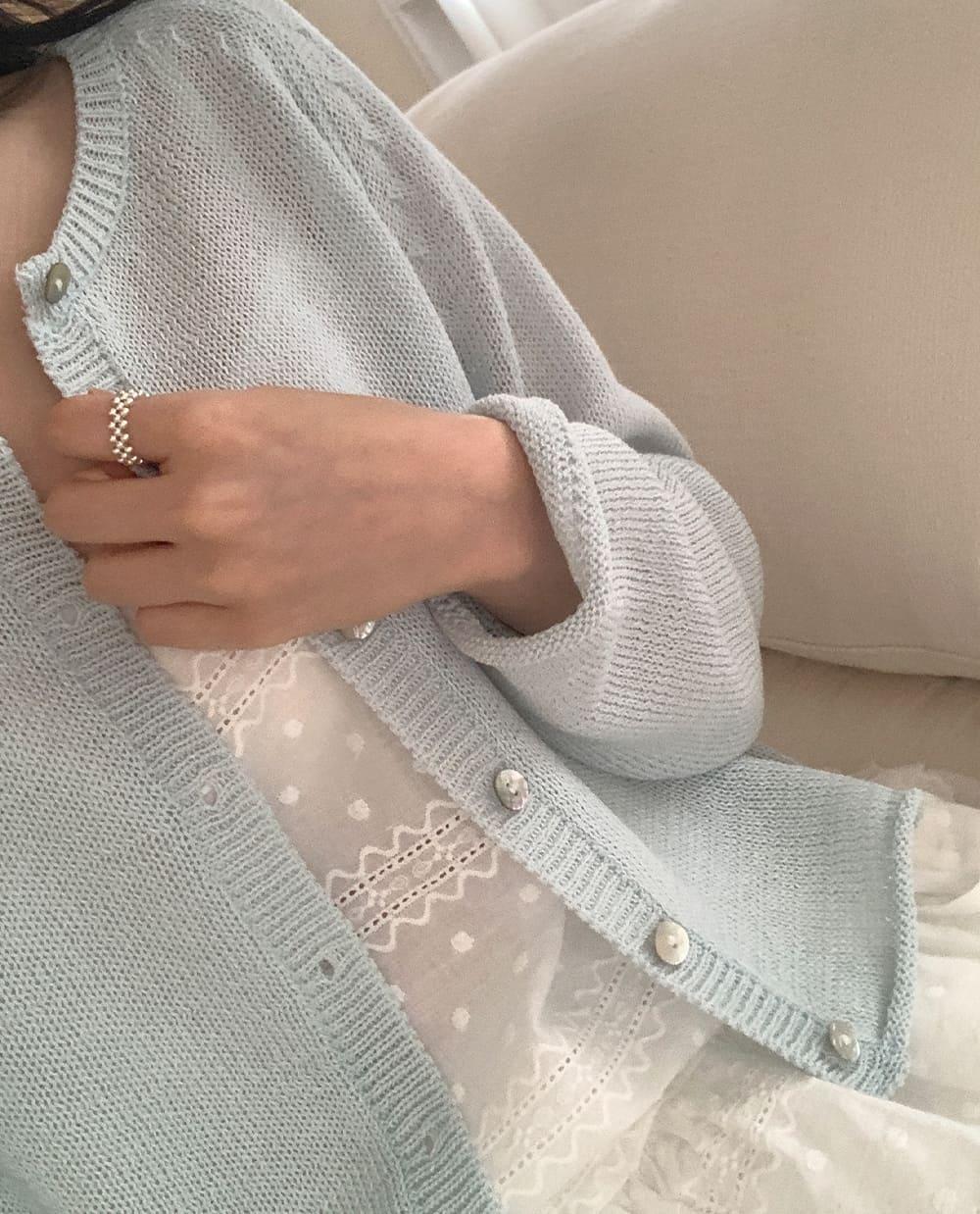 체리코코 토스트 레글런 가디건