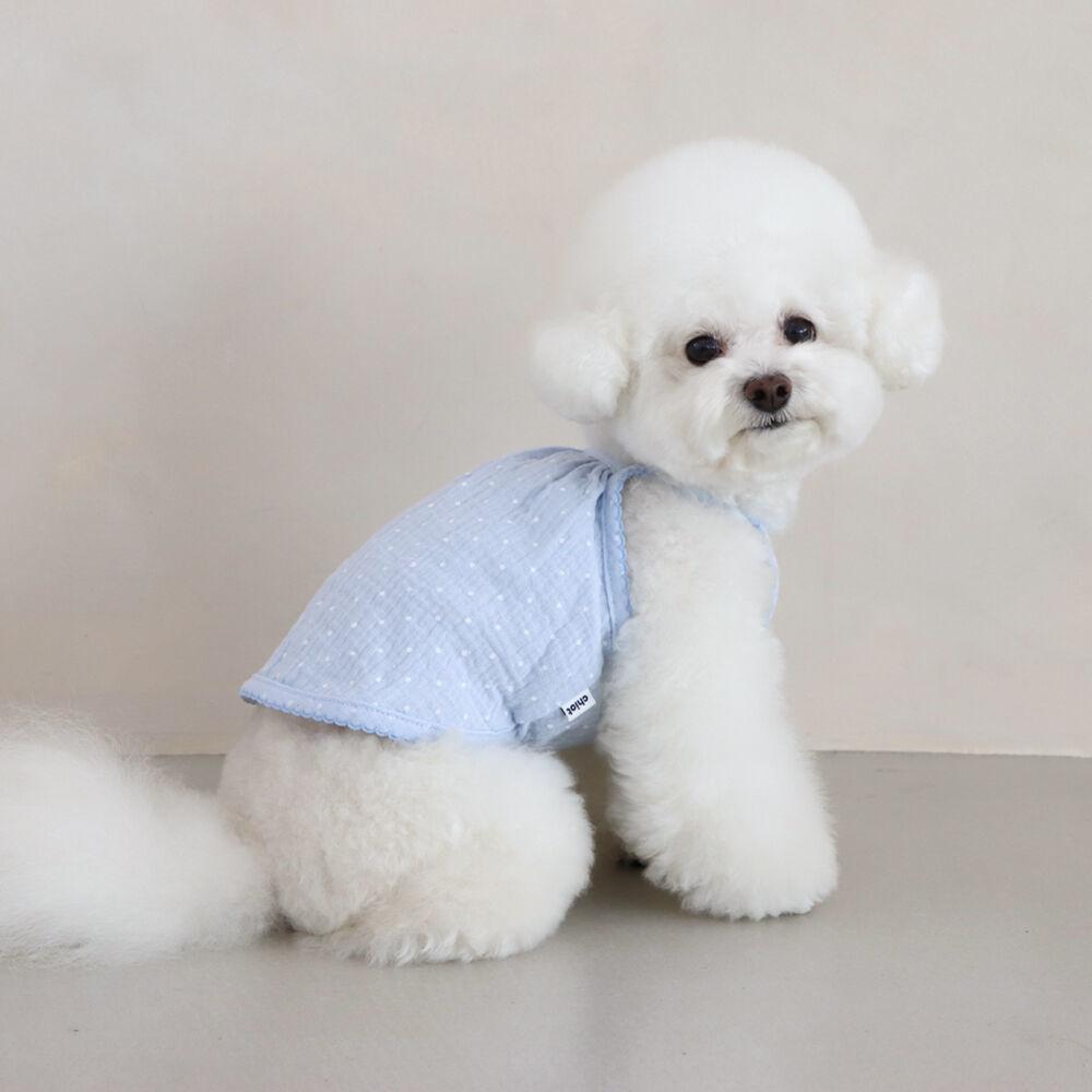 베이비 도트 탑 (블루)